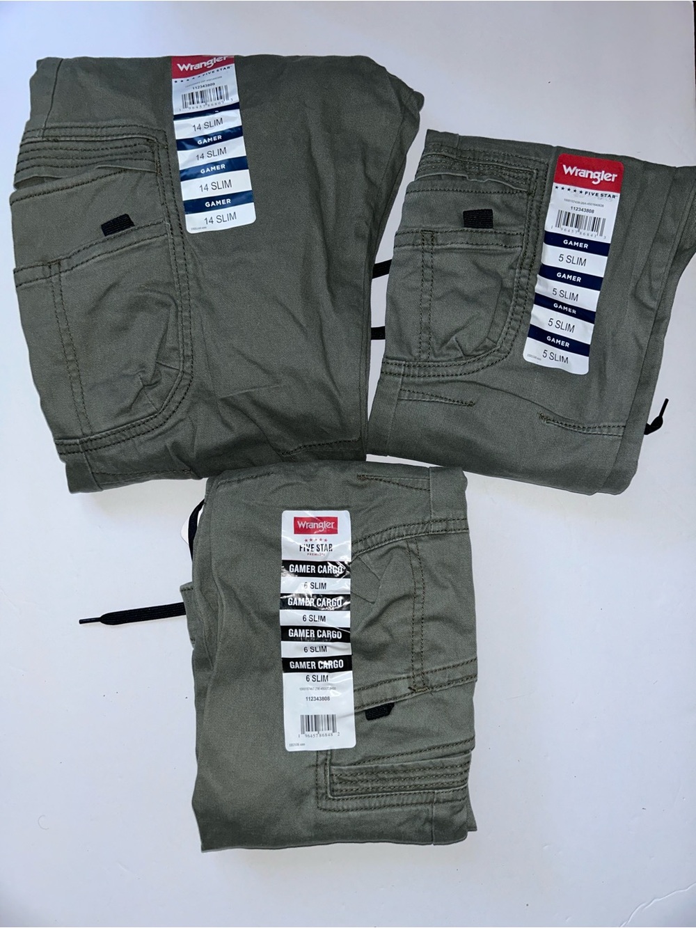 Wrangler Boys Olive Green Jogger Cargo Sweatpants